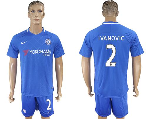 Chelsea #2 Ivanovic Home Soccer Club Jersey
